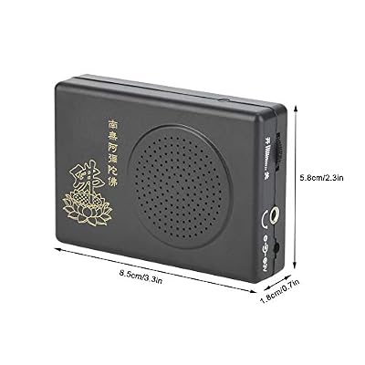 Buddha Praying Machine, Electronic Buddhist Chanting Player Automatic Buddha Praying Player Buddha Machine Chanting Single Cycle Hall of Amitabha Buddha(Without Battery)