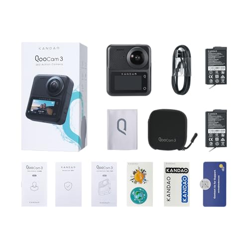 KanDao QooCam3 360° Camera with1.55 Sensor (Dual Battery Bundle) Waterproof Camera, 5.7K Wide-Angle with Lens Cover, Realtime Editing, 5X... - Image 5