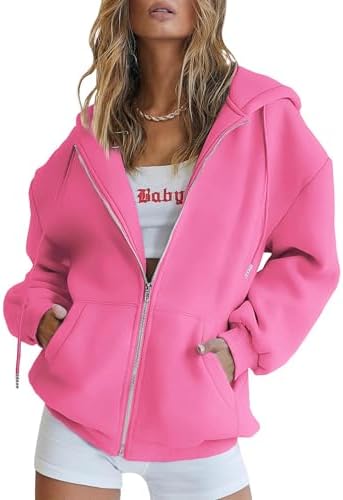Timuspo Hoodie Damen Sweatjacke 2026 Kapuzenjacke Herbst Winter Lang Sweatshirt Kapuzenpullover Mit Kapuze Reißverschluss Mantel Oversize Pullover