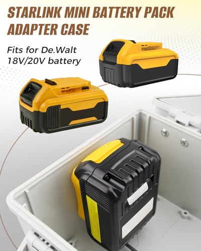 Adaptador Batería DeWalt 18V 20V con Enchufe CC Caja Impermeable Star Link Mini 2