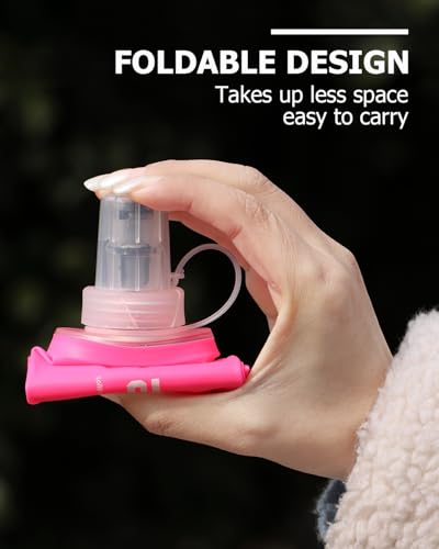TPU Soft Flask Lightweight Portable Reusable Water Bottle,BPA Free Collapsible Flask for Hydration Pack in Running Hiking Cycling and Marathon - Image 5