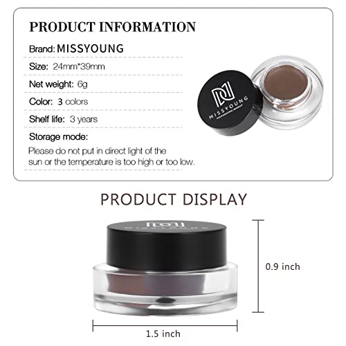 Waterproof Eyebrow Gel, Long Lasting Smudge-Proof Liquid Brow Makeup Tint, Brow Shaper With Mascara Primer Brush Wand Kit Gifts For Women (A) #TOP4