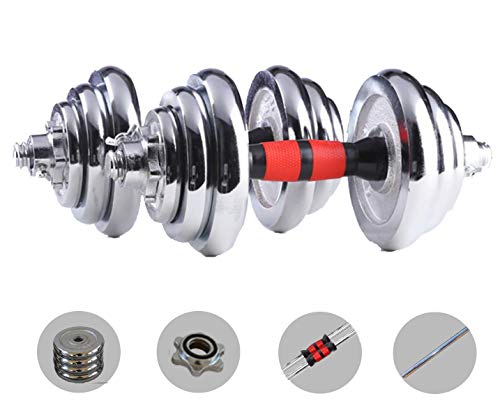 Click2Go Cast Iron Adjustable Dumbbells Weight Set Dumbbell Barbell Set (110Lb/66Lb), Weight With Connecting Rod 2 In 1 Home Body Workout Exercise Equipment For Men And Woman… (44) #TOP5