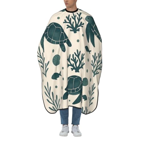 Capa para cortes y colores de peluquería impermeable bata de barbero marina 140x168cm