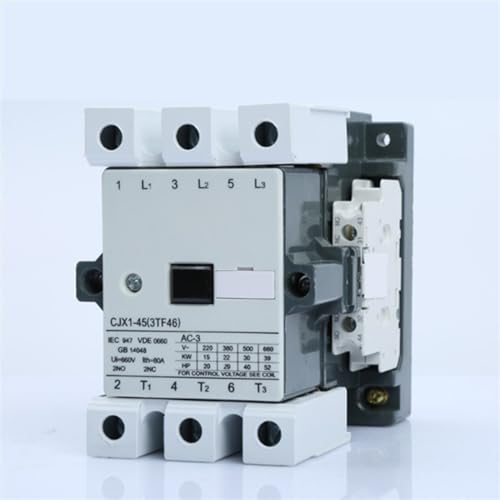 Contacteur triphasé CJX1-45A pour armoire électrique industrielle et commande de moteur AC 220V