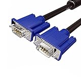 [FERRITE CORES] El cable VGA equipado con núcleos ferritas que minimiza el cruce, evita la interferencia de radiaciones eléctricas y protege la interferencia electromagnética (EMI) y la interferencia de frecuencia de radio (RFI).