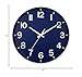 HZDHCLH Navy Blue Wall Clocks Battery Operated,12 inch Silent Non Ticking Modern Wall Clock for Living Room Bedroom Kitchen Office Classroom Decor