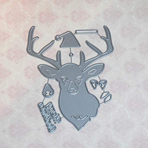 WUYUZI Matrizes de corte de metal Forma de feliz Natal Corte de molde para DIY Cartão de Scrapbook Á