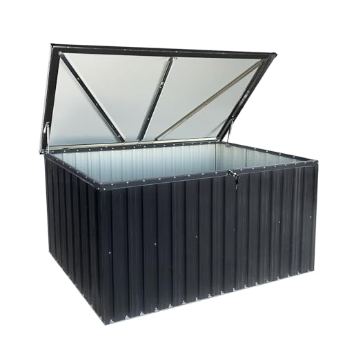 Hipicute Outdoor Storage Box, 215 Gallon Waterproof Metal Storage Box,