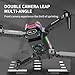 Drones with Camera for Adults 4k HD FPV, Foldable Remote Control Drone, Quadcopter Toys Gifts for Boys Girls with Altitude Hold Headless Mode and Led Flash Bar, One Key Start Speed Adjustment, 3D Flips (2xBattery)