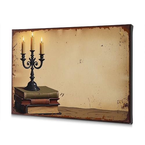 Tableau sur toile vintage décoration murale maison salon salle de bain