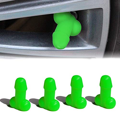 image for Ushopfun 8 Pack Prank Vehicle Wheel Valve Stem Caps, April Fool's Day 