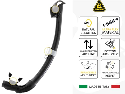 Cressi Kit de Máscara y Tubo para Snorkel - Vista Amplia y Tubo Seco - Big Eyes & Seal Dry - Hecho en Italia miniatura 4
