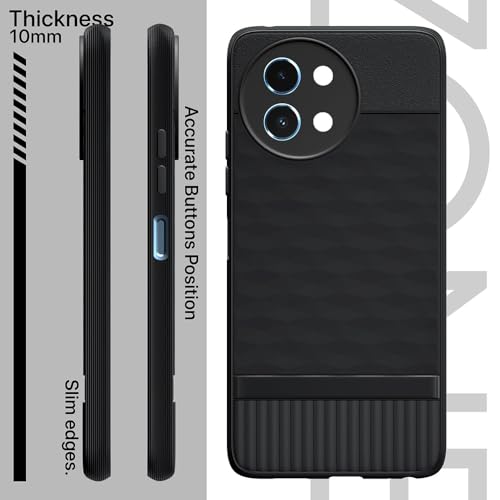 Image of Shockproof Case for Vivo Y38 5G / Y58 5G | Full Camera Protection | TPU Flexible Back Cover for Vivo Y38 5G / Y58 5G (Matte Black)