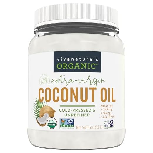 Viva Naturals Organic Coconut Oil, 54 fl oz – Unrefined, Cold-Pressed Extra Virgin Coconut Oil, USDA Organic & Non-GMO, Natural Cooking Oil, Hair Oil & Skin Oil
