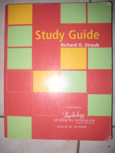 Study Guide for Psychology: Myers in Modules 6e 0716751801 Book Cover