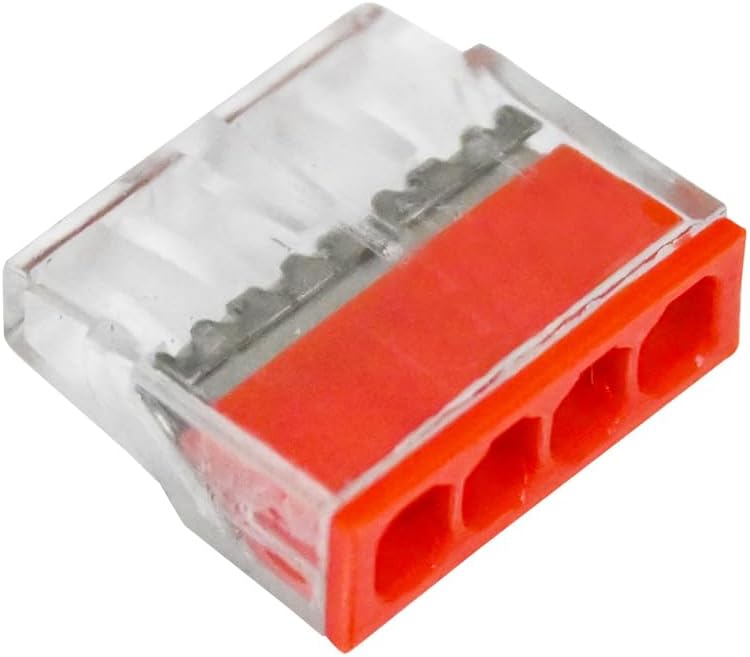 100pcs Wire Connectors Push-in Kit, 2 Ports Electrical Splicing Compact Nuts Connectors for Wiring 18-13 AWG