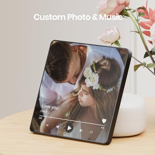 Miniatura 2 de Imán De Nevera Con Música Personalizado Imán De Refrigerador Con Foto Portada Álbum Puede Reproducir Música Placa Spotify Personalizada Para Parejas Decoración Del Hogar Amantes De La Música