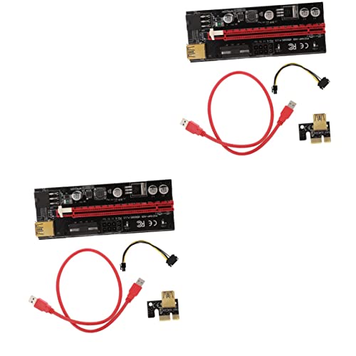 Adaptador PCIe extensión USB SOLUSTRE de 2 juegos para tarjetas gráficas de minería