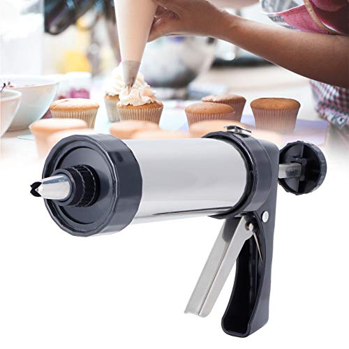 Ejoyous Pastries, Stainless Steel Cake Sprayer Pastry Press for Spray Biscuits Cookie Press with 13 Stencils and 7 Plates for Cupcakes Pastries - Image 3