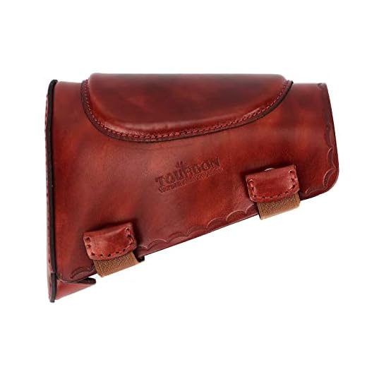 TOURBON Leather Recoil Pad Rifle Shotgun Buttstock Cheek Rest Pad Left Right Handed