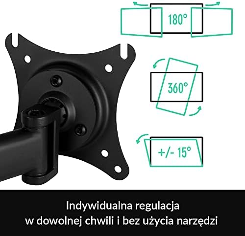 ARCTIC Z2 Pro (Gen 3) - Podwójne ramię do montażu monitora na biurku, do 34"/35" Ultrawide, uchwyt na monitor, nośność do 10 kg, hub USB, regulowana wysokość, elastyczne - czarny matowy
