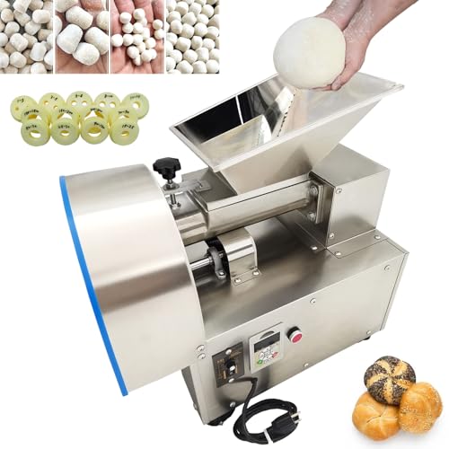 TECHTONGDA Commercial Dough Divider Electric Quantitative Dough Cutter Stainless Steel Dough Ball Maker for Bread Pizza Noodle 1-300g