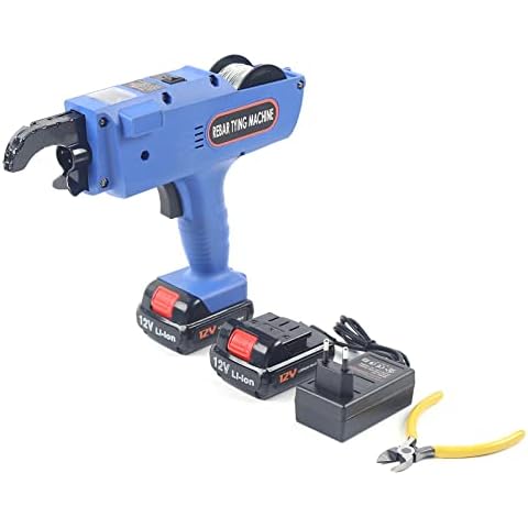 Futchoy 8mm-34mm Tier Tying Machine Automatic Rebar Tier Tying Machine Electric Reinforcing Rebar Tier Gun (Blue) Cover