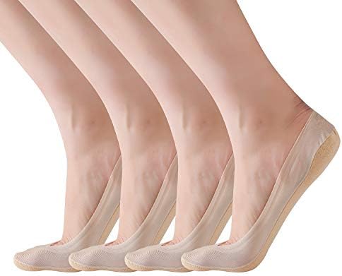 RIIQIICHY No Show Socks Womens Low Cut Liner Non-Slip Thin Causal Line for Flats Boat 4 to 6 Pack