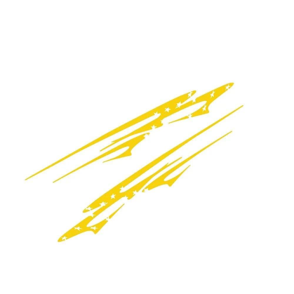 Car Universal Sticker Pickup Decal Decal(Glossy Yellow,for Double Cab)