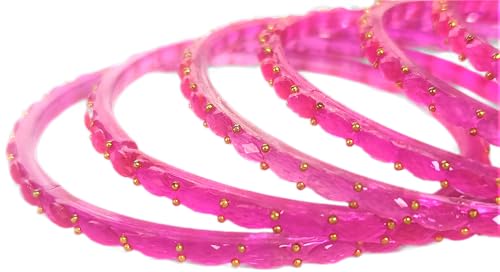 Image of JPS Plain and Glossy Finished Raindrop Glass Bangles Set for Women & Girls | Traditional Ethnic Chudi for Wedding, Party & Regular- Set of 12 Pcs of One Colour | Wedding Special