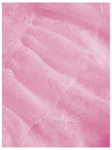 Floerns Women's Contrast Lace Low Waist Mini Skirt Cute Tiered Ruffle Hem Skirts3