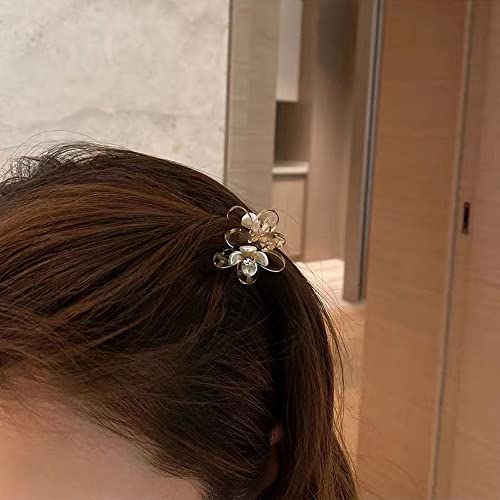 25 Pcs Mini Flower Hair Claw Clips Clear Cute Hair Clamps Rhinestone Hair Barrettes Hair Accessories For Women And Toddler Girls #TOP2