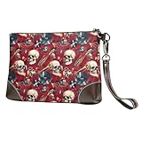 Elegante idea regalo: con la sua fodera morbida, la sensazione leggera e la costruzione ecologica, questo portafoglio da polso Rock Style Music Skull Print è una scelta premurosa per madri, figlie, amici o insegnanti. Le borse da polso da donna e i portafogli da polso da donna rimangono pezzi senza tempo da regalare e indossare tutti i giorni