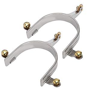 met messing roestvrijstalen rijpaard Exquise uiterlijk roestvrijstalen rijpaardsporen, western roping sporen, huisdieren voor paard