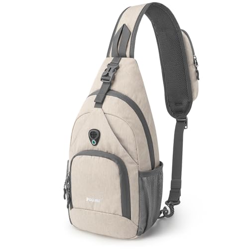 G4Free Mochila bandolera antirrobo para gimnasio, con agujero para auriculares, para ciclismo,...