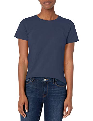 Life is Good Womens Crusher Solid Color T-Shirt, Darkest Blue, Large