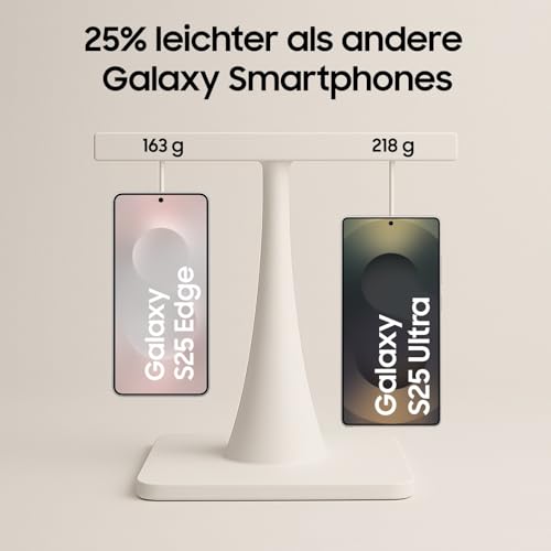 Samsung Galaxy S25 Edge AI Smartphone mit Galaxy AI, Ohne Vertrag, Handy mit Android, 12 GB RAM, 256 GB GB Speicher, 200-MP-Kamera, Titanium JetBlack, 3 Jahre Herstellergarantie [Exklusiv auf Amazon]