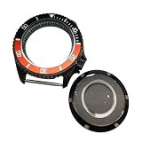 ROUHO 42mm Nero Cassa Orologio 3.8 Corona A Vite, per Movimento NH35 NH36, Sostituzione Parti Modifica Cassa Orologio per Seiko SKX007 / SKX009-E 14