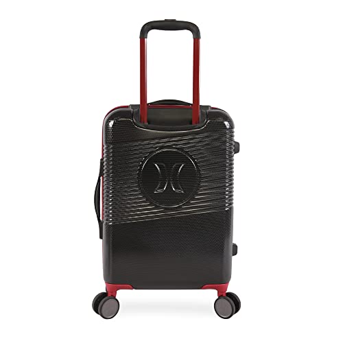 Hurley Looper Hardside Spinner Luggage, Black Red, Carry-On 21-Inch4