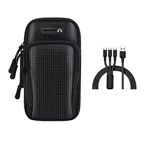 Galaxy S6 Edge Plus Case,Bag Sports Arm Sleeve Outdoor Running Fitness Wrist Bag With Charging Cable(5.7") #TOP2