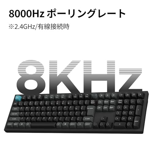 「国内正規品」Keychron Q6 Ultra 8K メカニカルキーボード 2.4GHz/Bluetooth/有線 日本語配列 バナナ軸 ブラック
