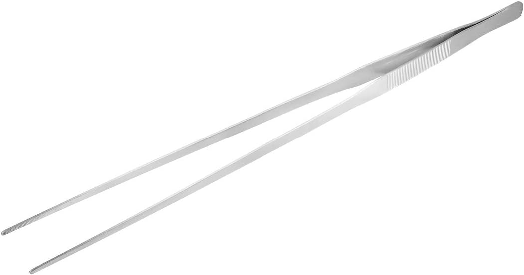 uxcell Aquarium Straight Tweezers 19 Inch Stainless Steel Extra Long Fish Tank Aquatic Plants Clip