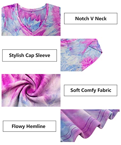 TIYOMI Plus Size Tops for Women Round Neck V Neck Summer Short Sleeve T Shirts Casual Tunic Blouses - Image 4