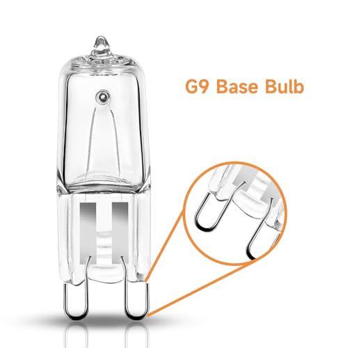 Comyan G9 40W Halogen Backofenlampe 230V G9 Ofenbirne, 400 lm Warmweiß dimmbar hitzefest bis 300 °C – für Mikrowelle, Dunstabzugshaube – 2er-Pack