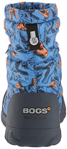 Bogs B Moc Snow Boot, Cool Dinos Print-Blue, 1 US Unisex Little Kid