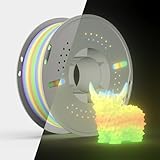 NevsBye pla 3dプリンター フィラメント 蓄光 業界革新高性能 pla 夜光 暗闇で光る 1.75mm径 3Dプリンター用 寸法精度98％+ 公差±0.02mm 正味量1KG (2.2LBS) 夜間のクラフトギフトや室内装飾に最適 より明るく/より長く光る/靭性が高く/印刷が容易で/エコな材質 99％のモデルと互換性があります 真空密封包装 レインボー