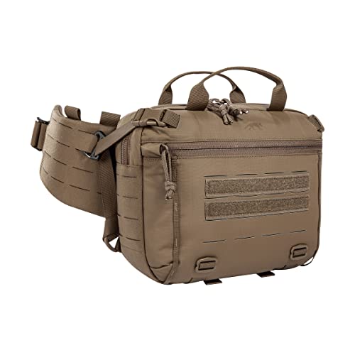 Tasmanian Tiger TT Modular Hip Bag 3 - Bolsa táctica grande de 5 litros de cadera, mochila versátil con cinturón de cintura y corte láser, color marrón