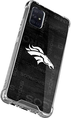 Skinit Clear Phone Case Compatible with Galaxy A71 5G - Officially Licensed NFL Denver Broncos Black & White Design