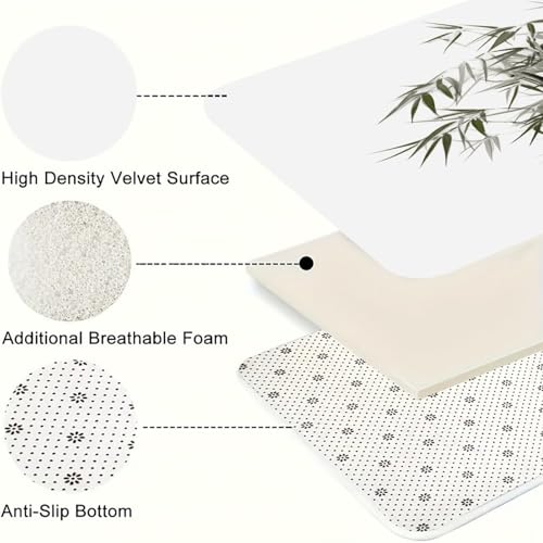 Alfombrillas de cocina de bambú impermeables, pack de 2 alfombras antifatiga y resistentes 7